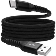 Mobiparts USB-A to USB-C Magnetic Braided Cable 1m Black