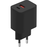 Mobiparts Wall Charger Dual USB-C/USB-A 30W Black (Bulk)